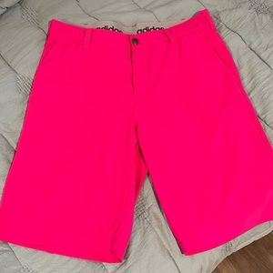 Men’s Adidas golf shorts. Size 32. Color hot pink.